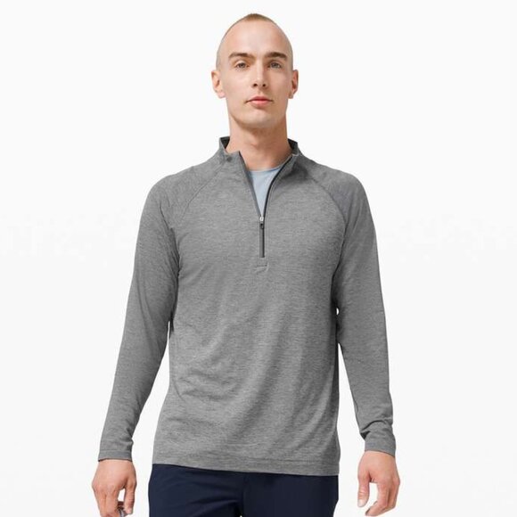 Lululemon Men's Metal Vent Tech 1/2 Zip - Grey - Picture 1 of 8